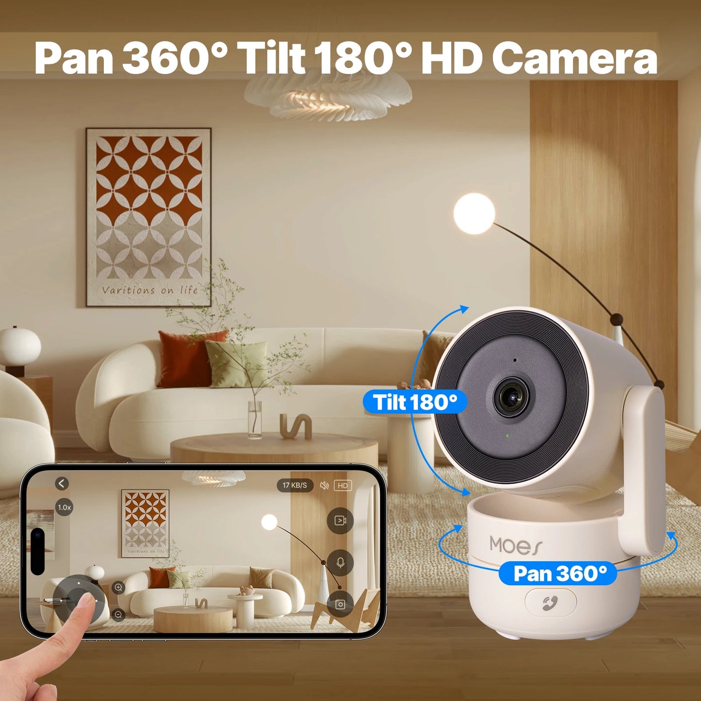 4MP WiFi Indoor Pan/Tilt Smart Security Camera
