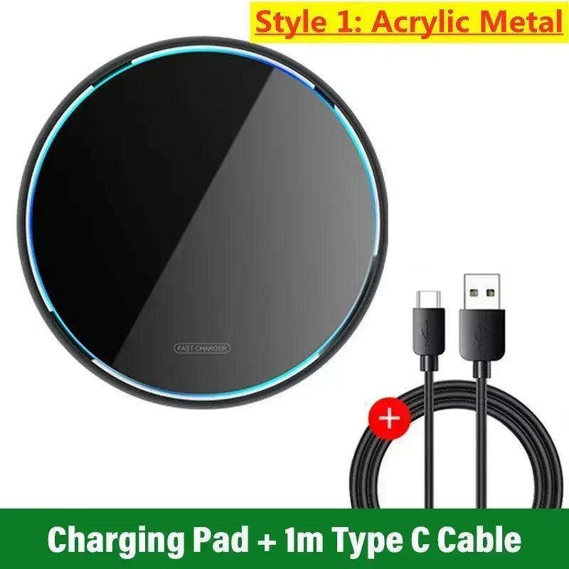 Fast Charging Desktop Wireless Charger Pad Stand