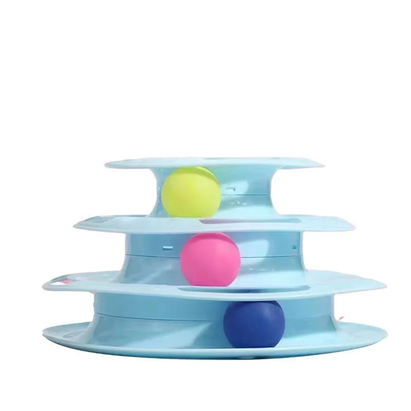 Three or Four-Layer Self-Play Teasing Toy for Cats