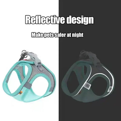 Reflective Adjustable Pet Harness & Leash Set