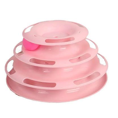 Three or Four-Layer Self-Play Teasing Toy for Cats