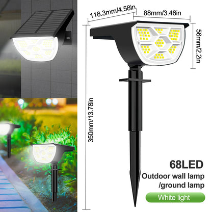 Outdoor IP65 Waterproof 72/68 LED Solar Landscape Lights