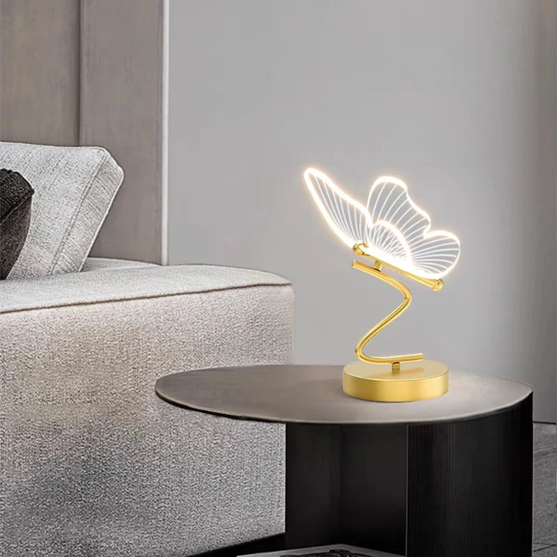 LED Butterfly Nordic Desk Light with Switch Button