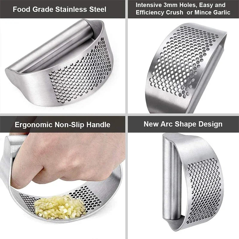 Manual Upgraded Stainless Steel Garlic Press