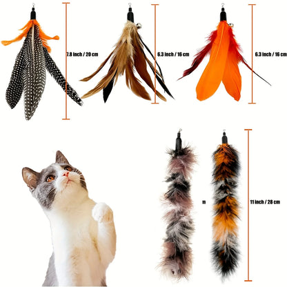 6 PCS Cat Toy Feather Refills