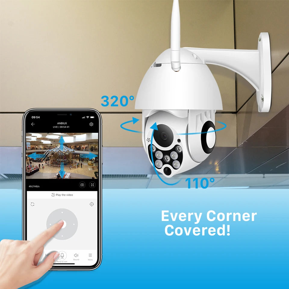 1080P HD Speed Dome CCTV with 4x Zoom Surveillance