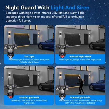 12MP 6K Outdoor Triple-Lens Security Camera