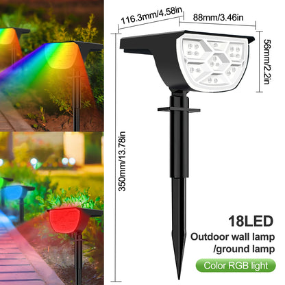 Outdoor IP65 Waterproof 72/68 LED Solar Landscape Lights