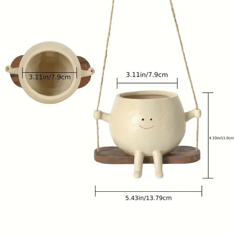 Resin Hanging Planter Pot