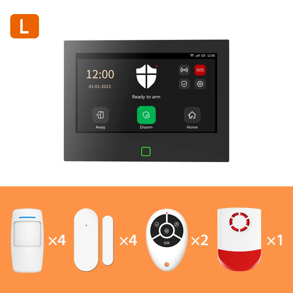 7" Wireless WiFi & 4G Home Alarm System