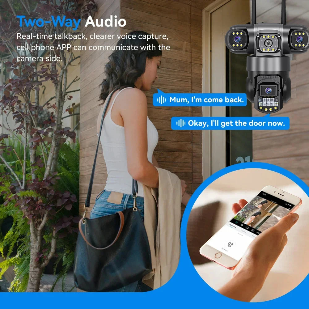 12MP 6K Outdoor Triple-Lens Security Camera