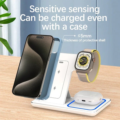 30W 3 In 1 Magnetic Wireless Charger Stand