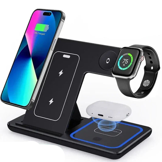 30W 3 In 1 Magnetic Wireless Charger Stand