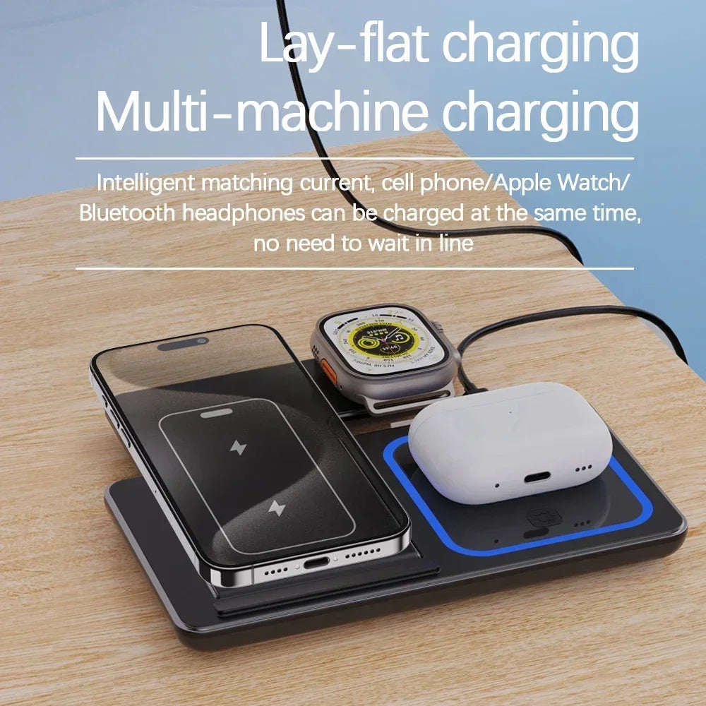 30W 3 In 1 Magnetic Wireless Charger Stand