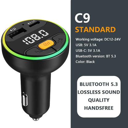 Bluetooth 5.4 FM Transmitter Car Kit