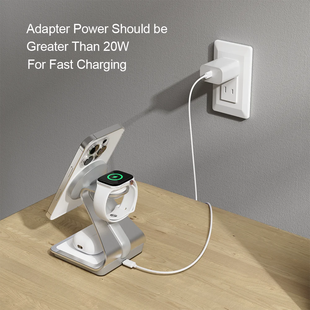 Magnetic 3-in-1 Wireless Charger