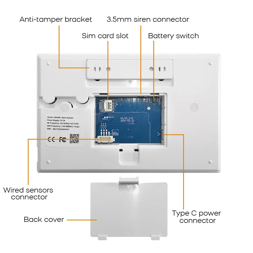 WiFi Tuya Smart Home 433MHz GSM Alarm System