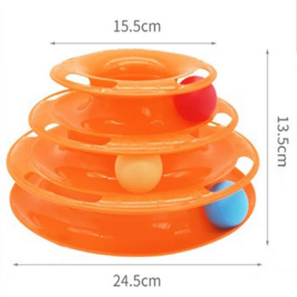 Three or Four-Layer Self-Play Teasing Toy for Cats
