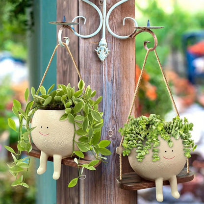 Resin Hanging Planter Pot