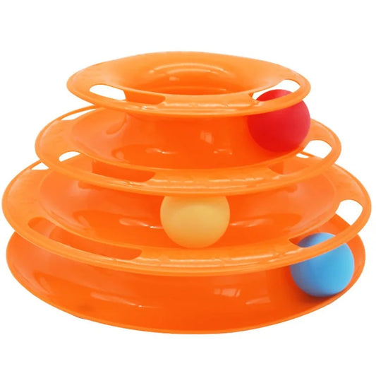 Three or Four-Layer Self-Play Teasing Toy for Cats